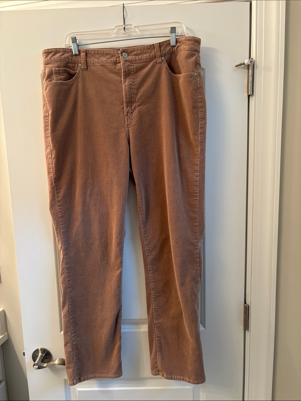 Talbots Straight-Leg Corduroy Jeans in Camel size 16
